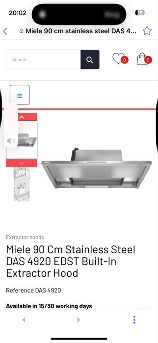 Продавам нов аспиратор Miele Das 4920