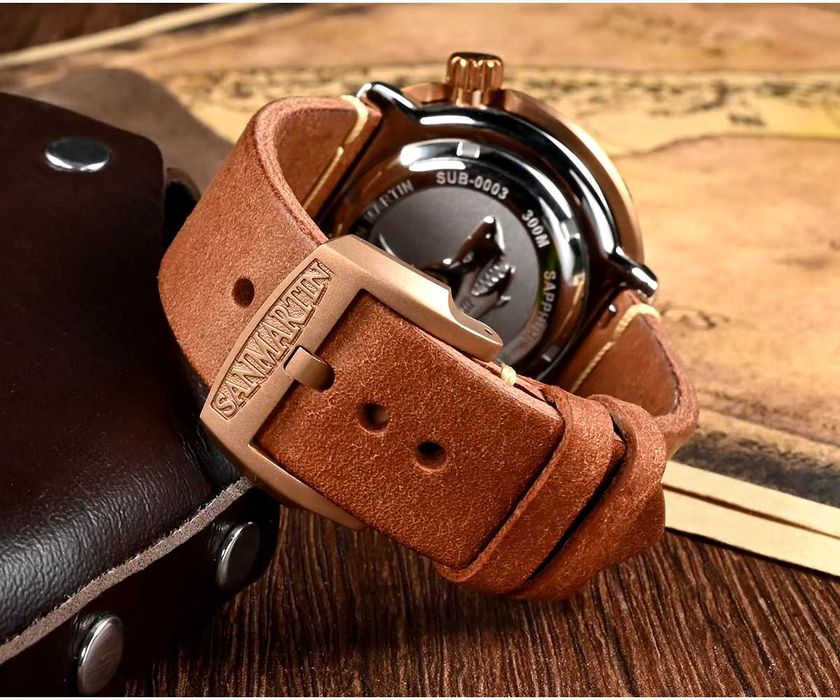 San Martin Tunа-Автоматичен часовник ,NH35,сапфир,300 м водоустойчив