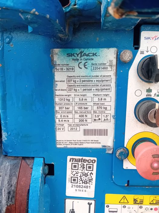 Nacela electrica 8m Skyjack sjIII 3219 an 2012