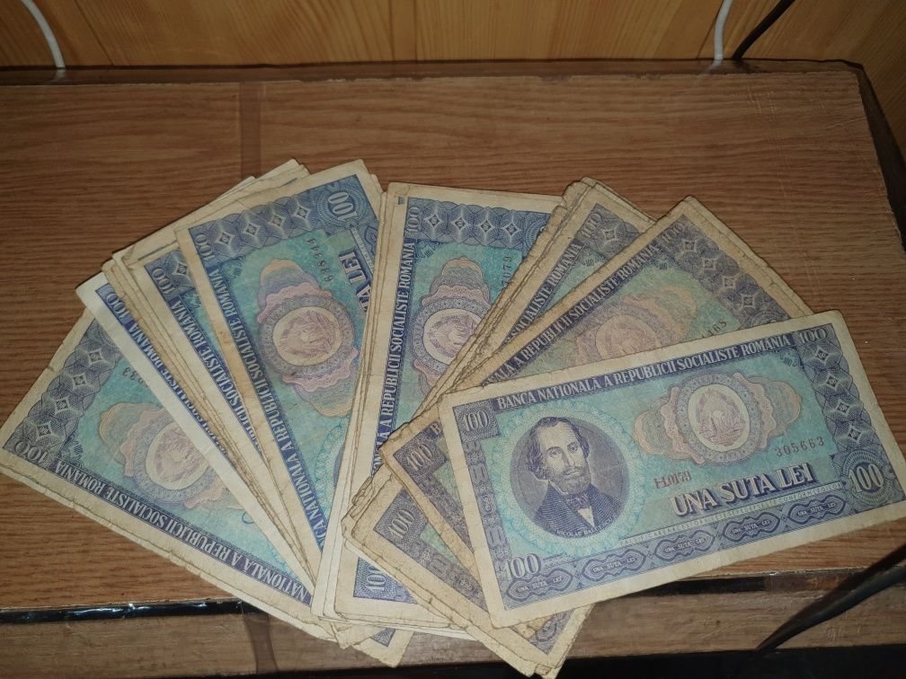 40 bancnote 100 de lei Balcescu