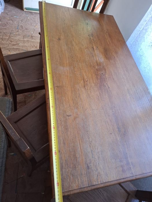 Masa lemn masiv din stejar + 4 scaune