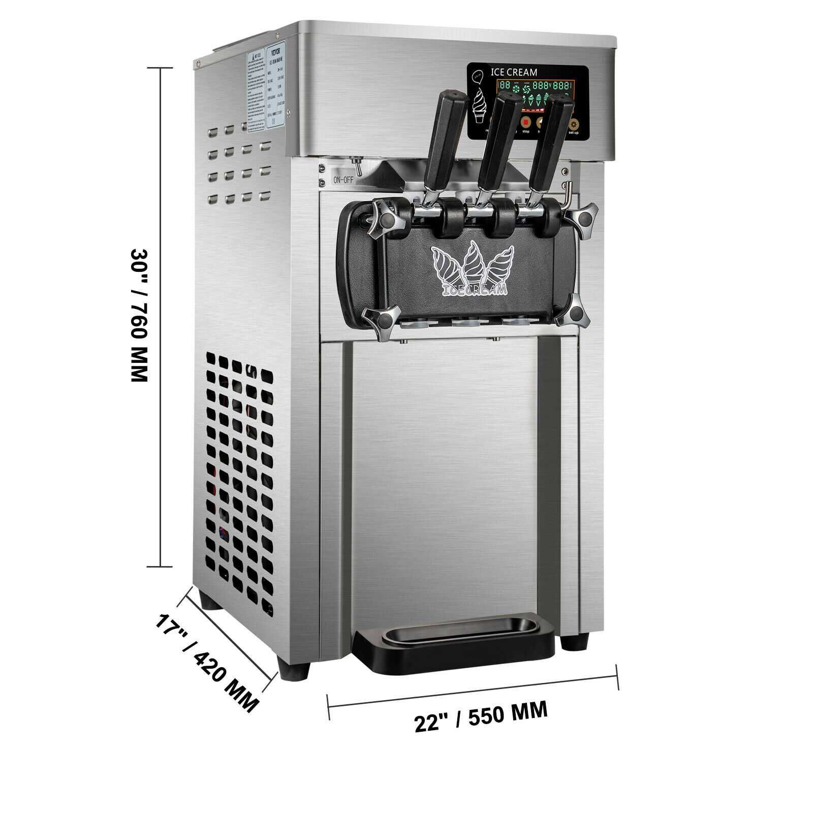 Masina de inghetata de tejghea NOUA 220V 2+1 Arome Transport Gratuit