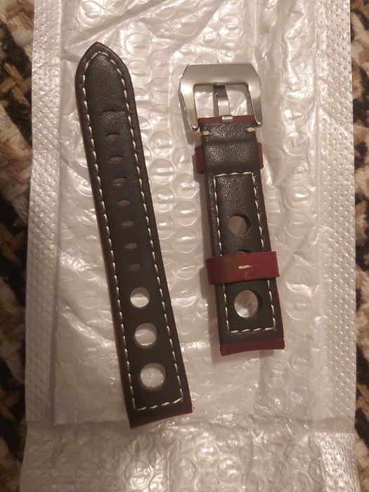 Curea ceas din piele naturala perforata 20mm