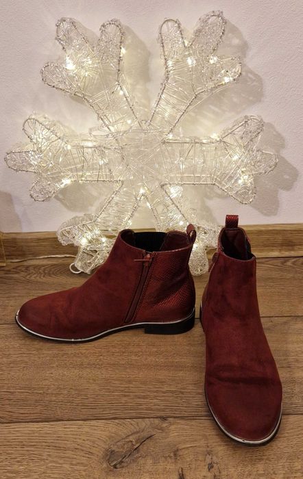 Ghete damă, vișinii, mărimea 36