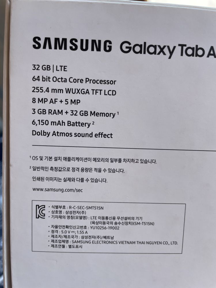 Планшет Samsung Tab A10.1
