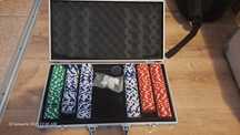 Set poker,geanta aluminiu