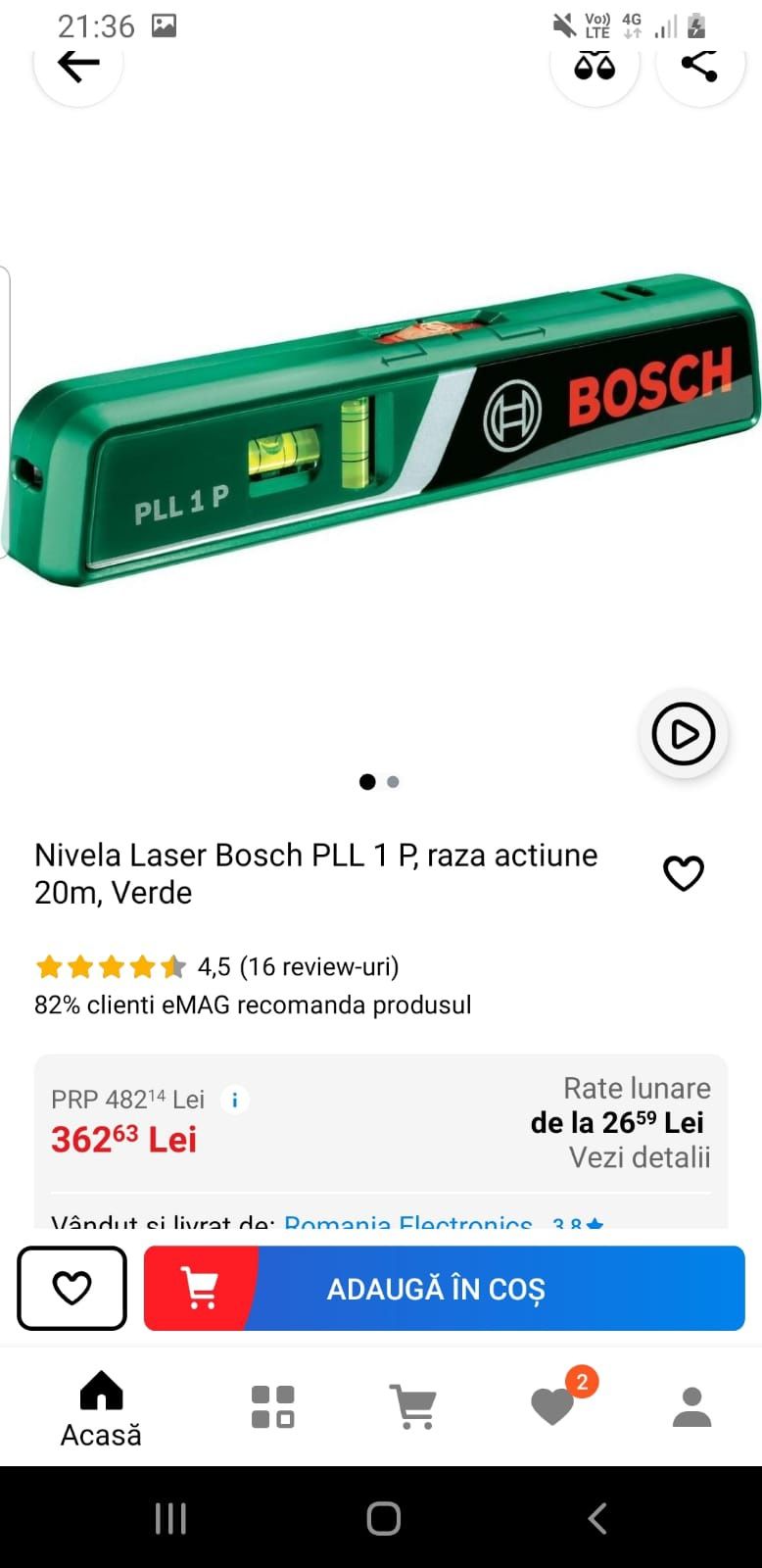Nivela Laser Bosch