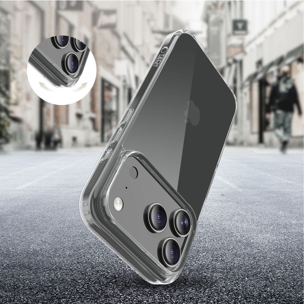 Tech-Protect FlexAir Hybrid TPU калъф за iPhone 17 Pro/Max – прозрачен
