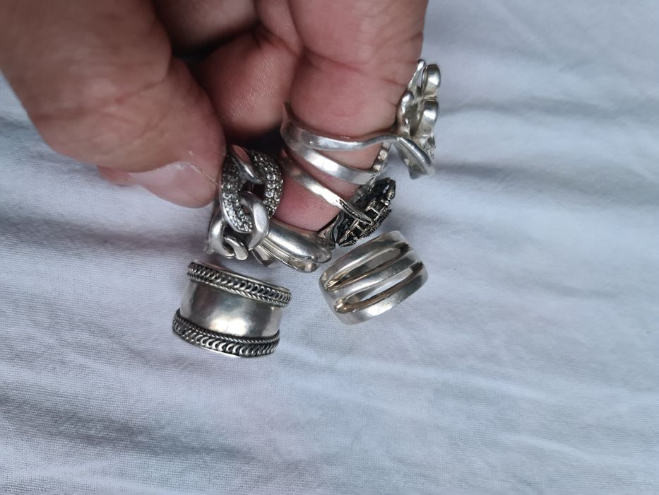 N Lot 7 inele superbe dama argint 925,marcate testate și verificate