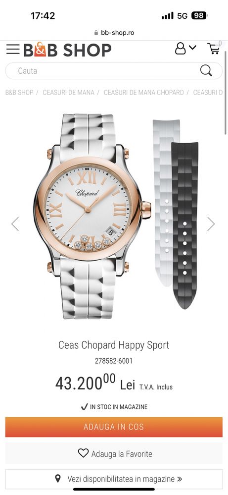 Ceas CHOPARD cu diamante.