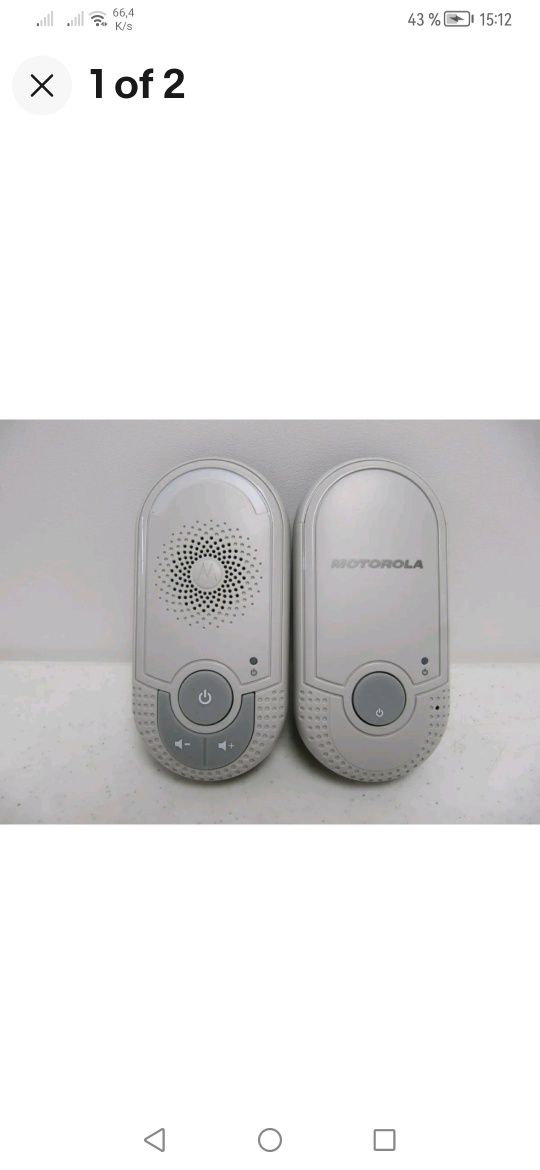 Motorola Digital Audio Baby Monitor Direct Plug Hi Sensitivity System