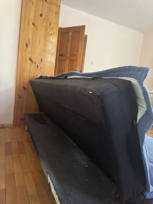 Разтвгателен диван син