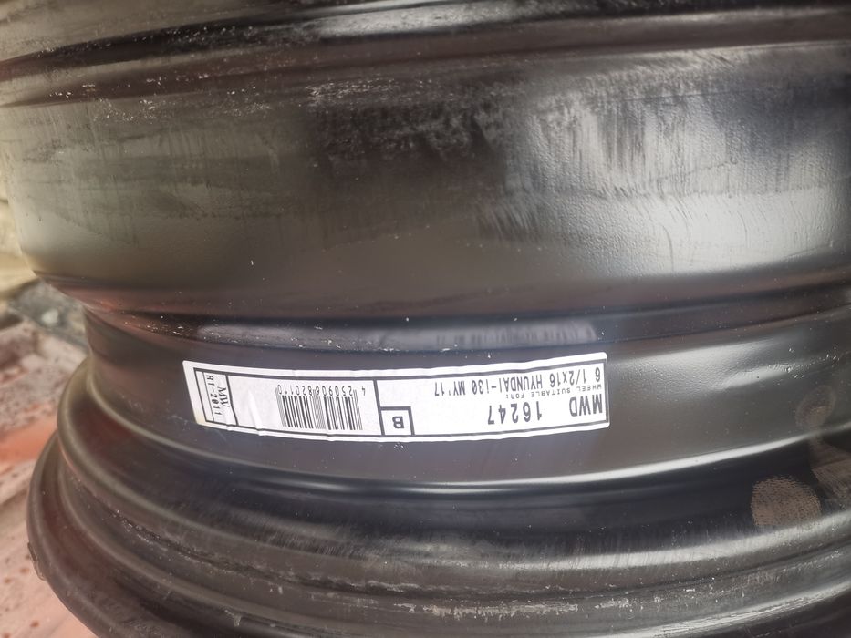 Set jante otel R16 Renault duster Hiundaj 5*114'3.  Et 50 6,5j