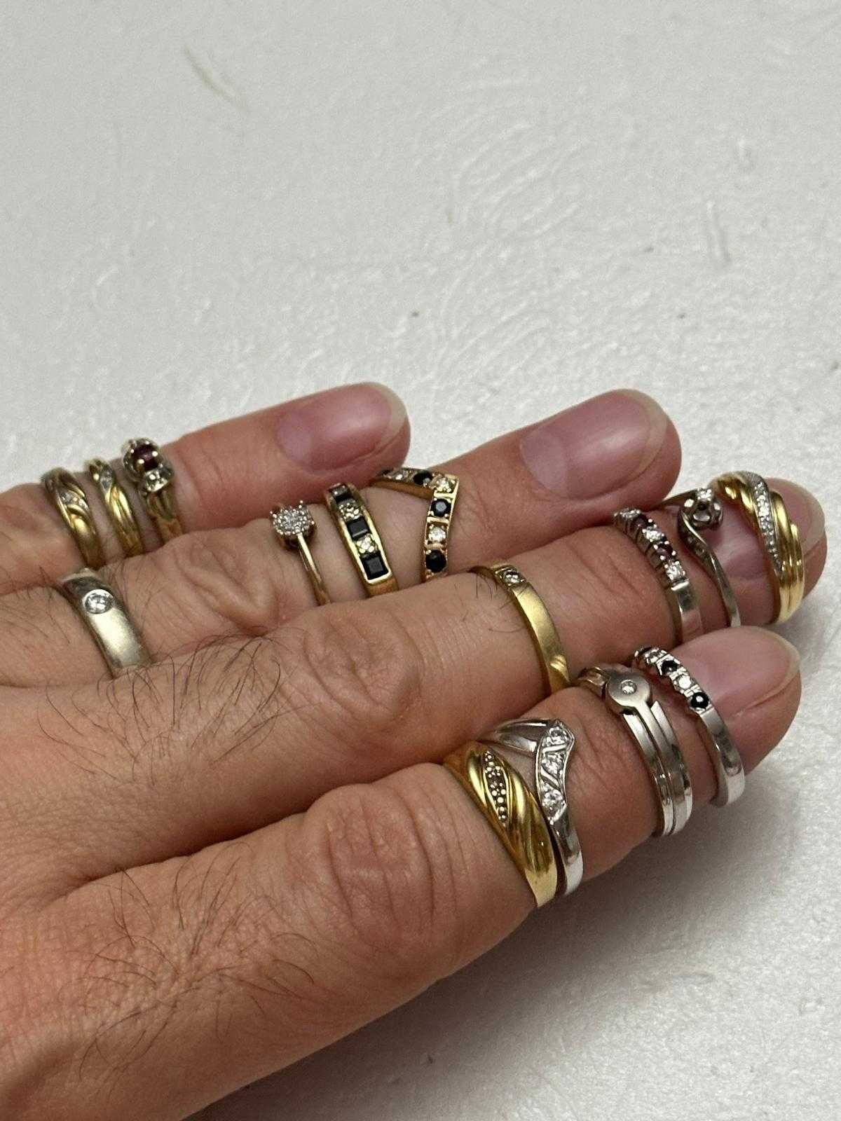 LOT - 13 INELE AUR + Diamante + Safire - Vintage - 24g. - DOAR 60e/gr.