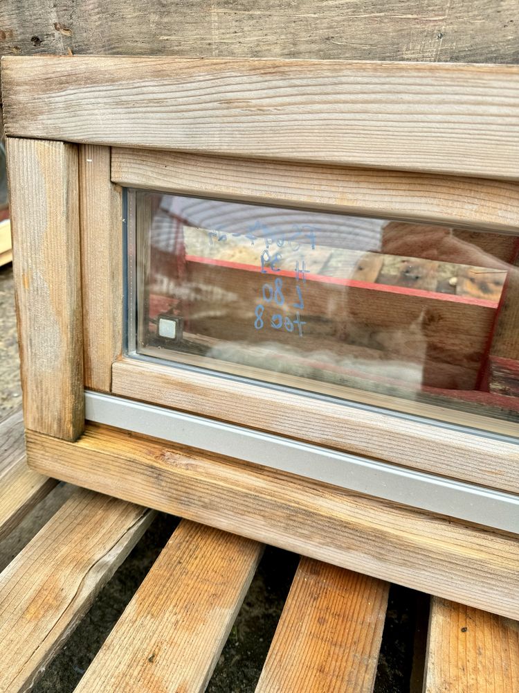 FEREASTRA LEMN CASA cabana rustic antichizat termopan H 39 x L 80 Gara