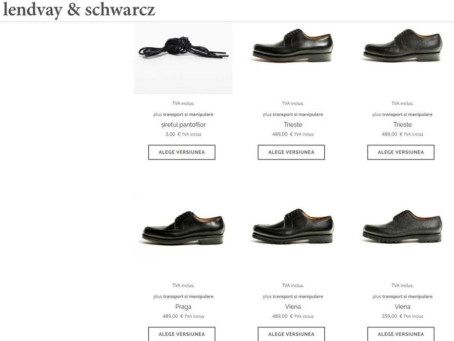 Pantofi de lux 43 43.5 lucrati manual LENDVAY & SCHWARCZ piele Goodyea