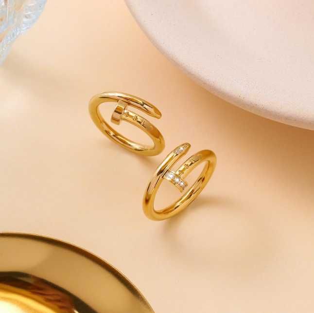 Луксозен пръстен Пирон Cartier стил златен, сребърен или розово злато