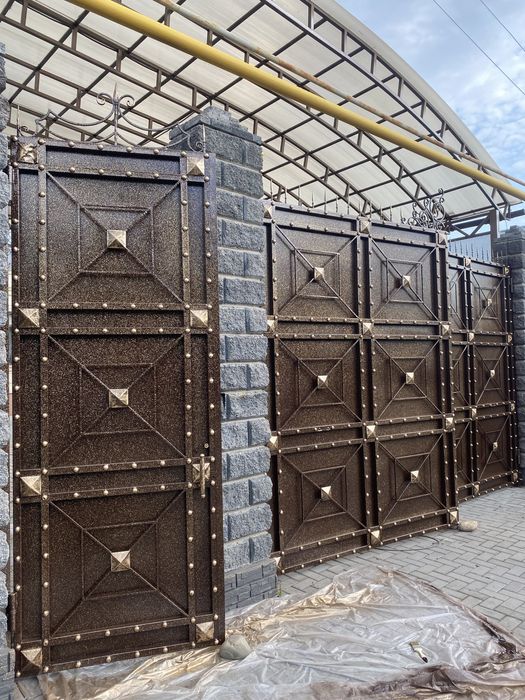 Покраска ворот, покраска заборов, покраска перил