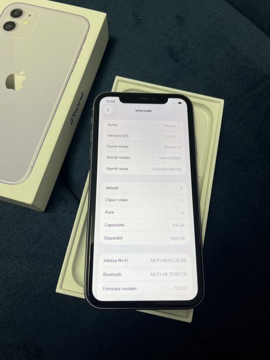 iPhone 11 Mov 64GB Neverlocked Impecabil