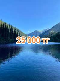 25 000 тг Тур на внедорожниках на озеро Кольсай и Чарынский + Черный к