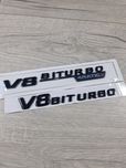 Set-2-Embleme-V8-Biturbo-4Matic+-Negre-Black-Mercedes-C-E-CLS-S-G-GLE