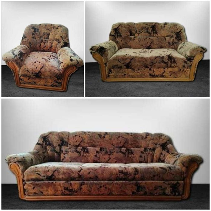 Canapea de 3 locuri + canapea de 2 locuri si un fotoliu  
Doar canapea