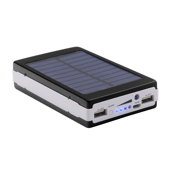 Соларна външна батерия power bank 60000mah с led фенер телефон iphone