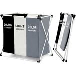 Cos de rufe cu 3 compartimente, pliabil, 135l, material Oxford 600D