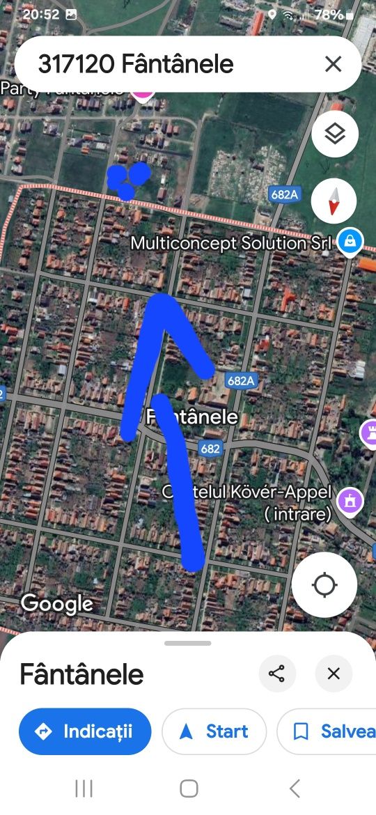 Vând teren intravilan 700m² în Fântânele ARAD