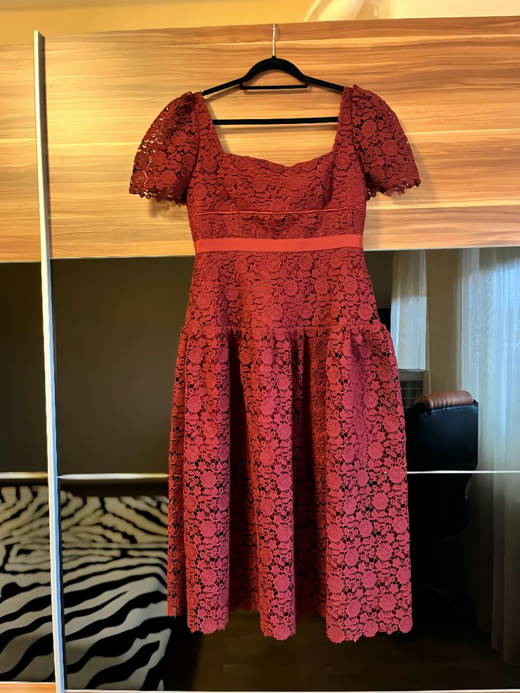 Self-Portrait Guipure Lace Midi dress