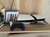 Playstation 5 PRO cu 2 contorlere si toate jocurile din poze