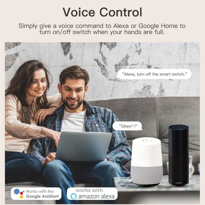 Миниатюрен Wi-Fi превключвател Aubess. 220V, 16A. Българско упътване