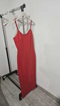Vand rochie lunga rosie din piele ecologica masura Xs-S