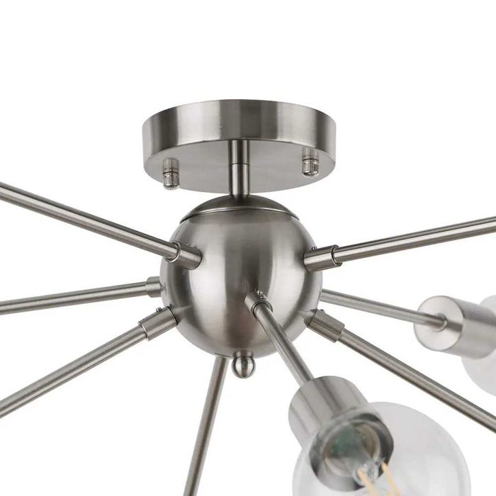 Lampă de tavan Nichel Modern Candelabru cu 8 lumini