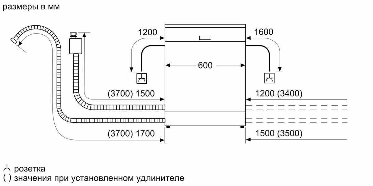 Отдельностоящие посудомоечная машина BOSCH. Серия 6. 60 cm silver inox