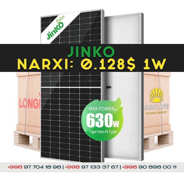 Куёш панеллар | Quyosh panel | Longi x 10 | Jinko | Солнечные панели