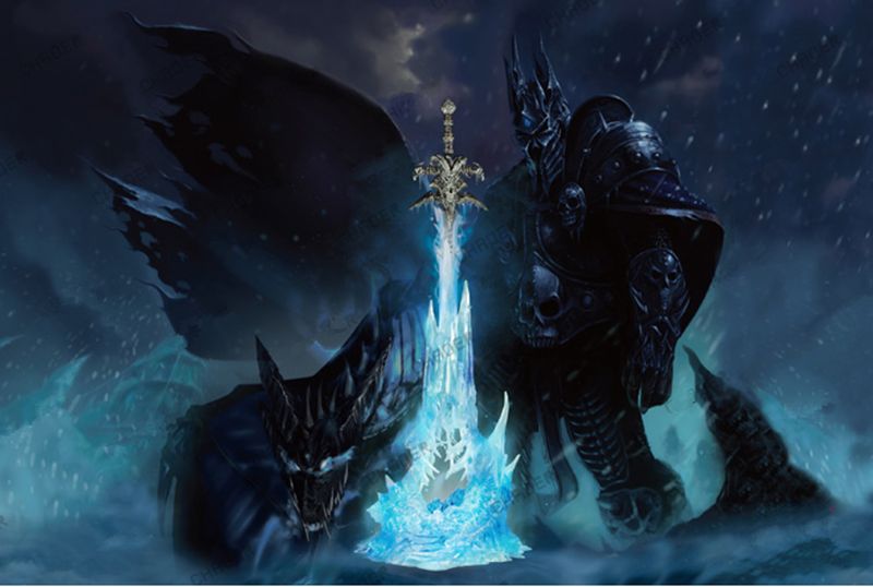 Статуетка LED лампа Меч World of Warcraft Lich King Sad Sword Arthas А