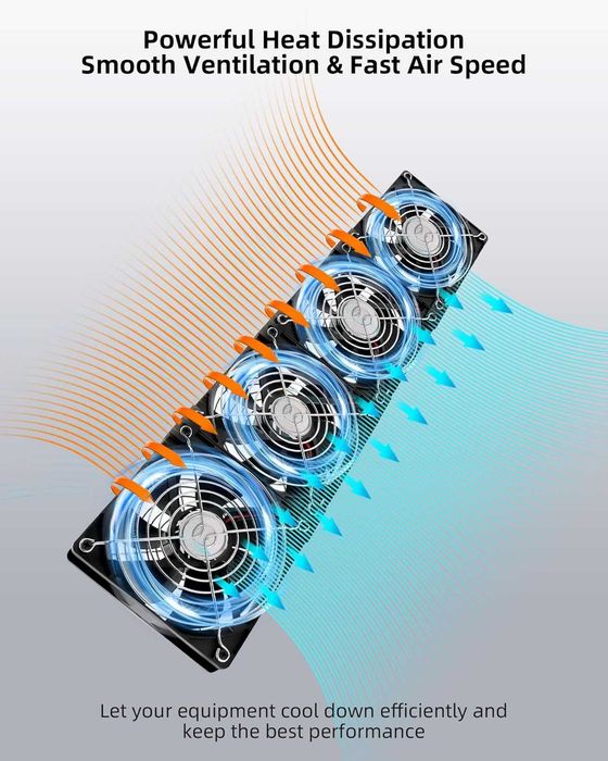 Ventilator cooler RUIZHI 480 mm 12V cu viteză reglabilă