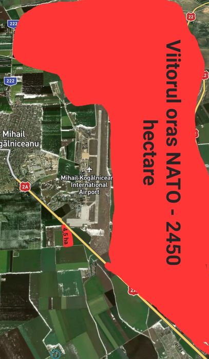 4,5 ha Teren intravilan vis-a-vis de Aeroportul Mihail Kogalniceanu