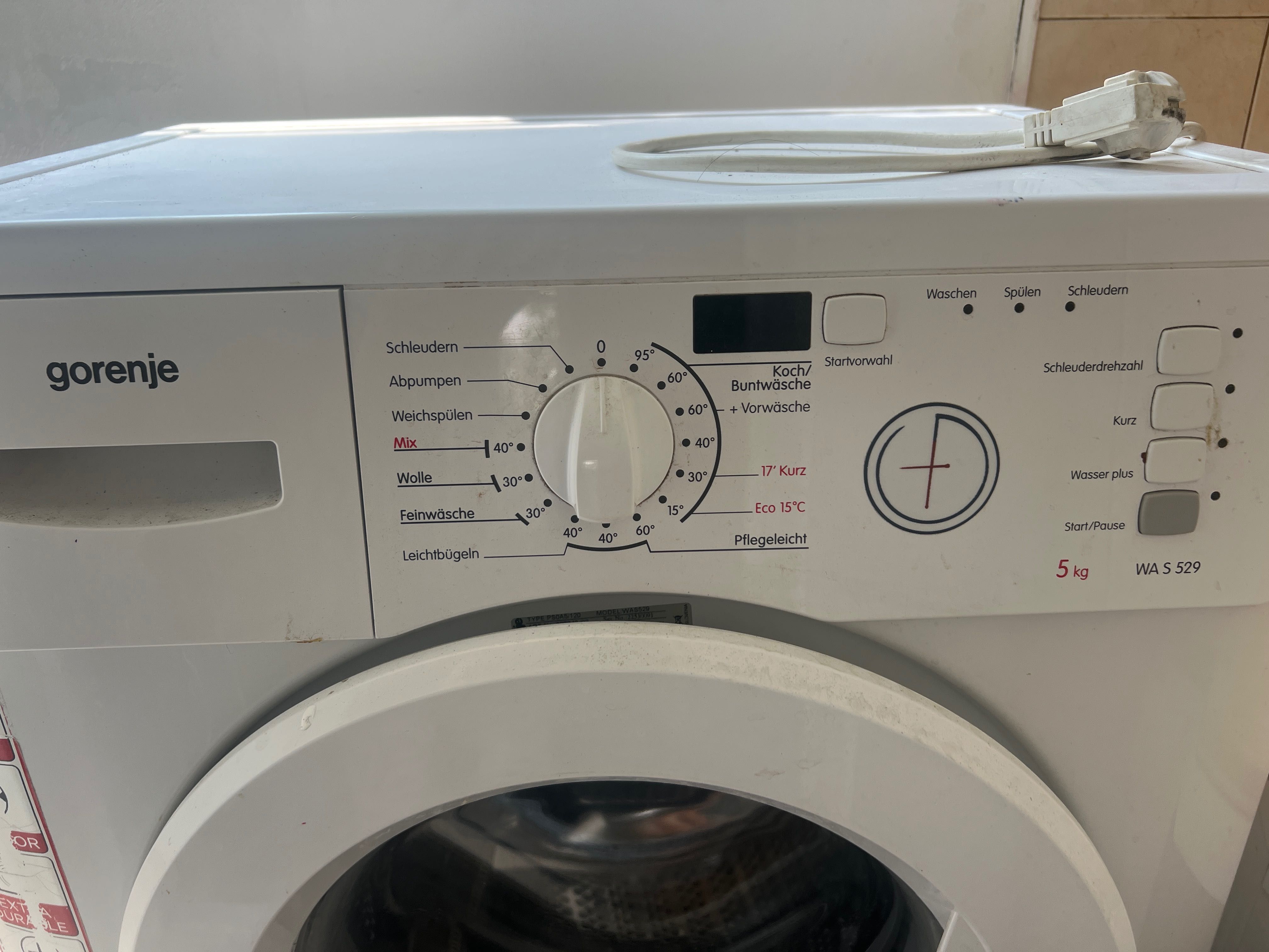 Gorenje пералня WA S 529