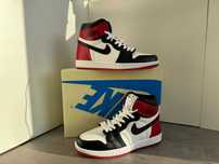 Adidasi JORDAN 1 Retro High OG Black Toe, Produs Nou-Full Box, Premium
