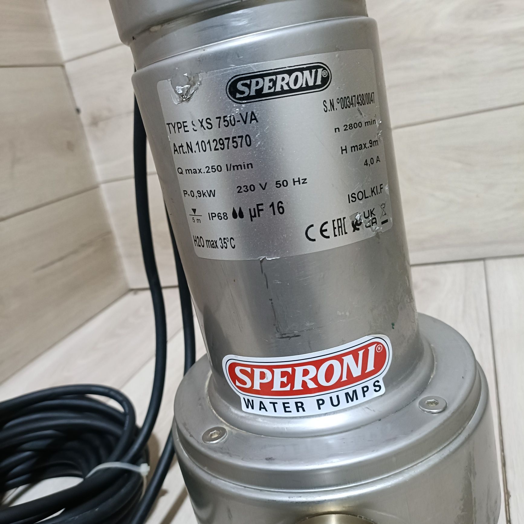 Pompa submersibila apa de drenaj 900W Speroni SXS 750-VA