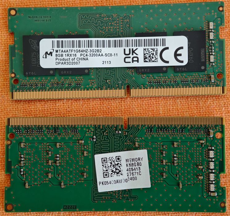 Продавам RAM - Micron 16GB DDR4 3200 MHz (2 x 8 GB - kit)