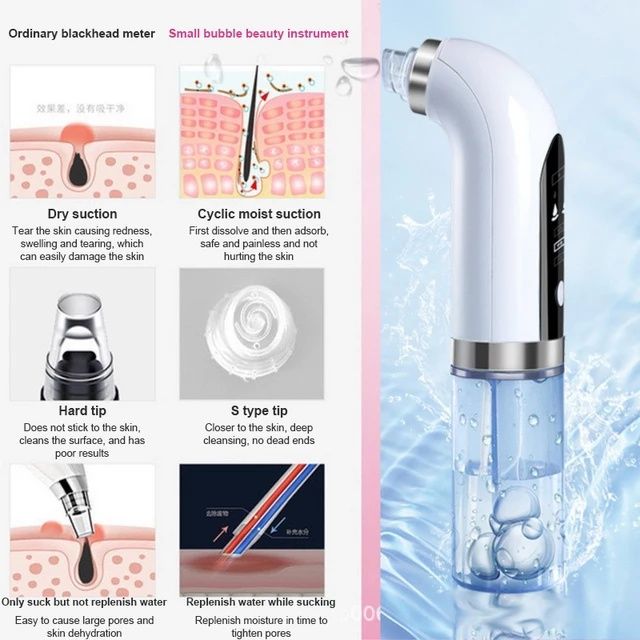 Мини микро водно дермабразио, воден вакуум за лице, акне, пори, бръчки