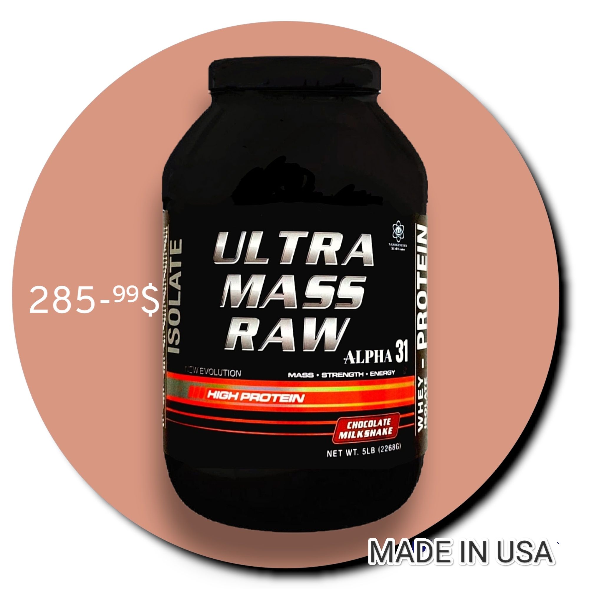 Mega Creștere Musculară  +8Kg in 30zile Ultra mass raw 31 nanogenetics