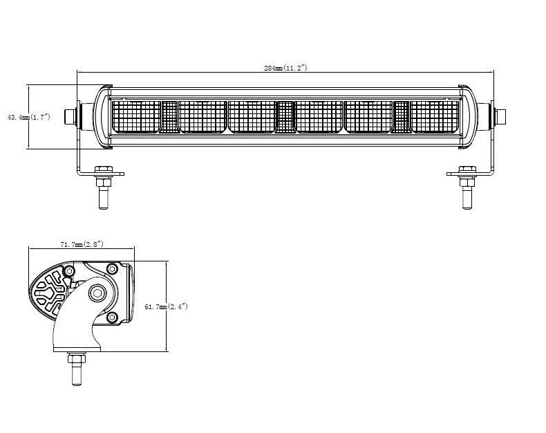 ЛЕД LED BAR БАР - 30W - Насоченa Светлина - 28.4 СМ ГАРАНЦИЯ 2 ГОДИНИ