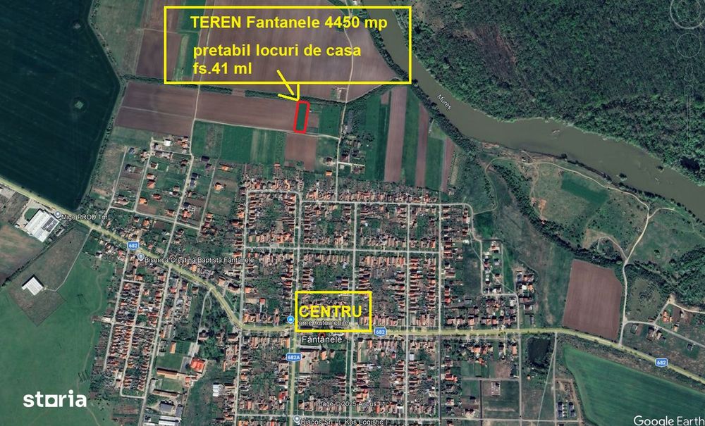 Teren pretabil locuri de casă Fântânele, 4450 mp fs.41 ml– 56500 euro
