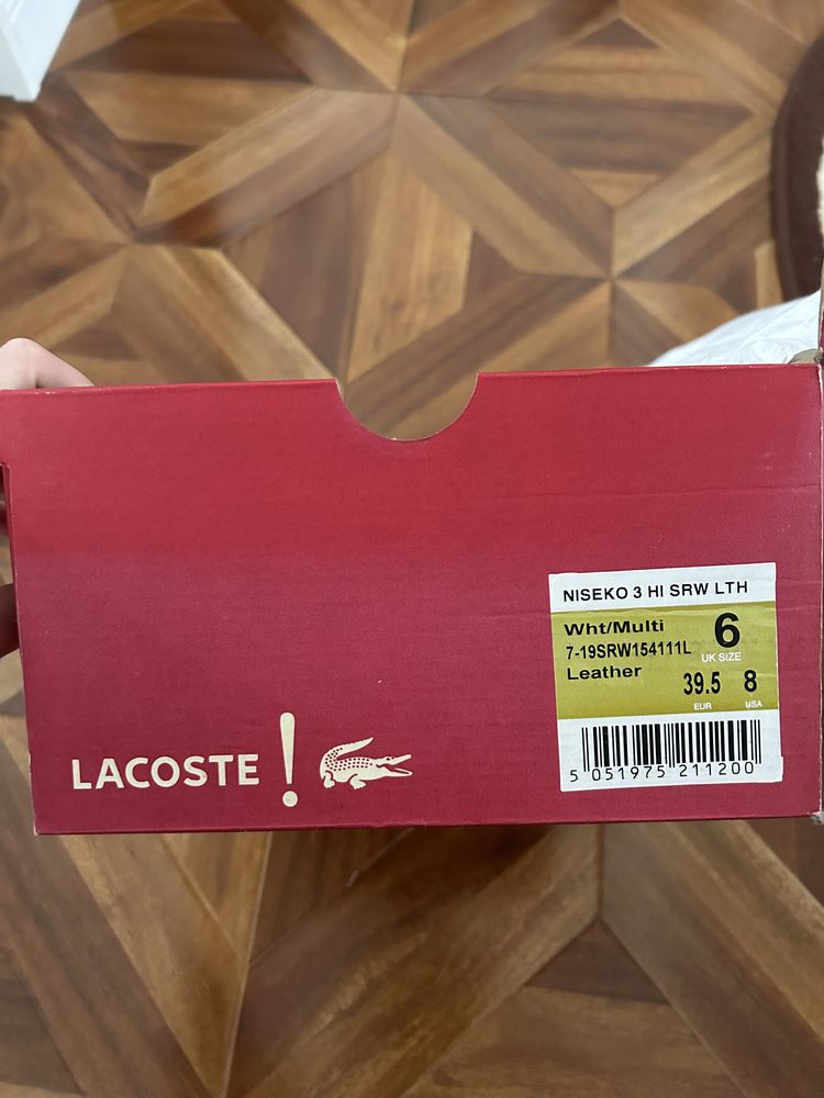 Ghete Lacoste multicolor piele naturala