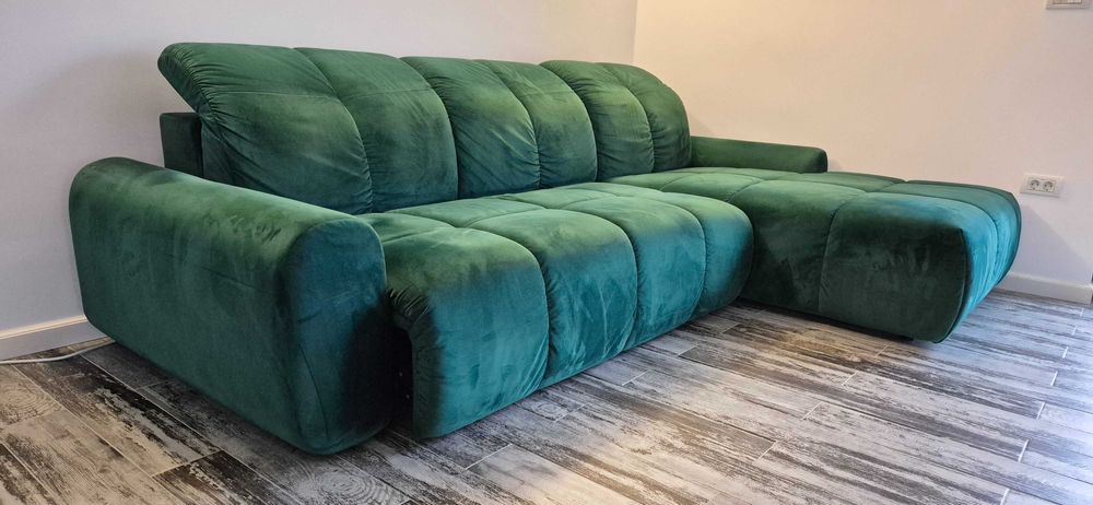 Coltar extensibil cu lada depozitare Bullet dreapta (catifea)