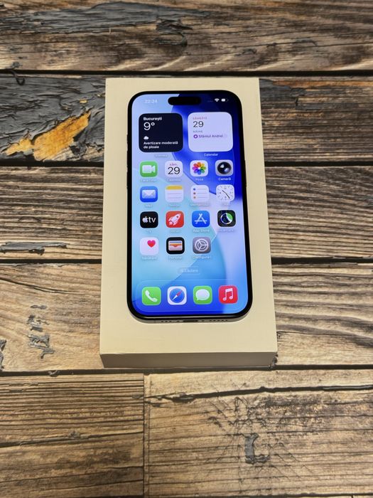 iPhone 15 Pro Titanium Black - Ca Nou, 128GB, Baterie 89%